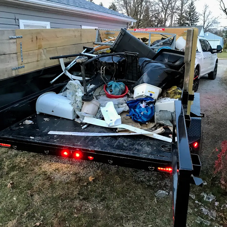 Roll-off dumpster delivered to a residential driveway in Dunkirk