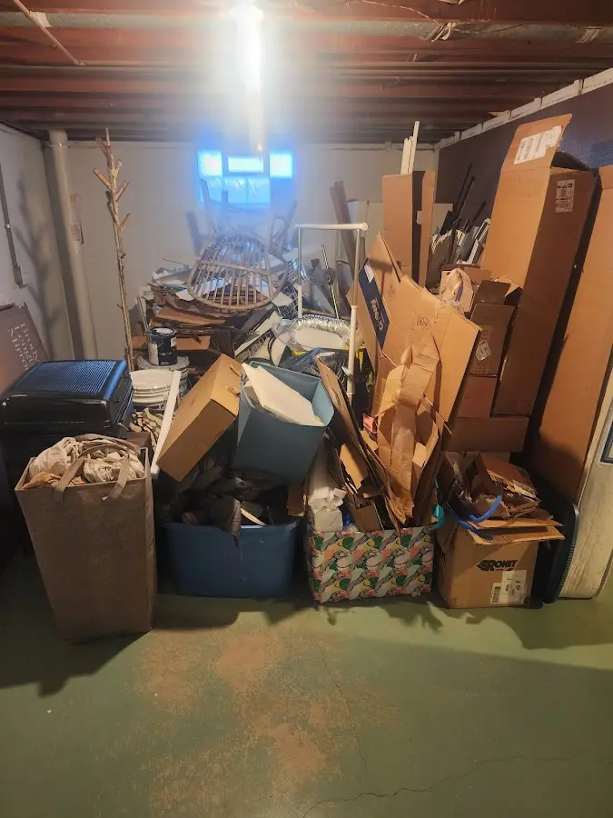 Roll-off dumpster container at job site for 20 Yard Dumpster Rental in Dunkirk